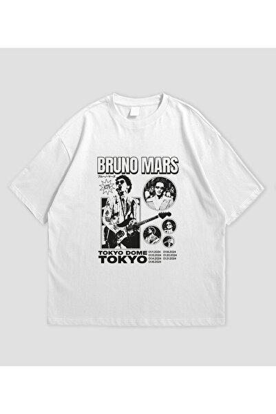 SVART WEAR Μπλουζάκι με αφίσα του Bruno Mars Tour Unisex Oversize