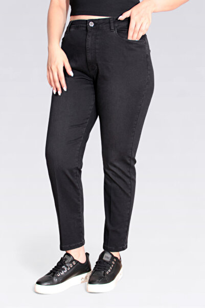 TOLGA SARAÇOĞLU 30296 SİYAH DAR PAÇA BİLEK BOY KOT PANTOLON