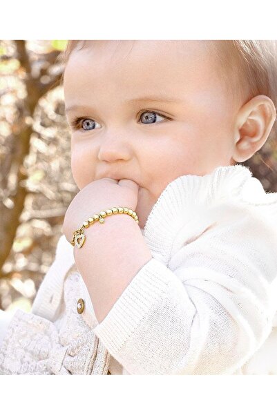 Shiklik سوار للفتيات الصغيرات بتصميم خاص من الخرز الحجري ذهبي اللون