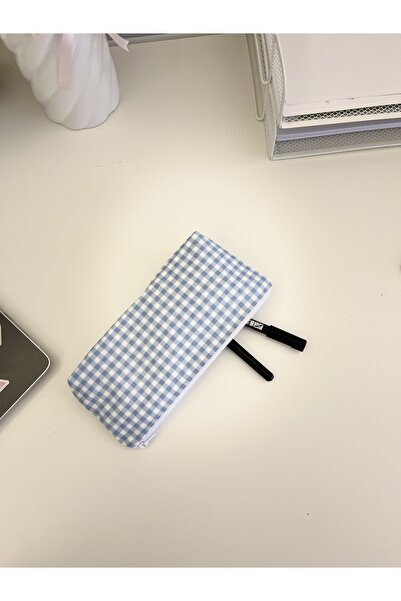 Lulishop Mavi Pötikare Kumaş Kalemlik