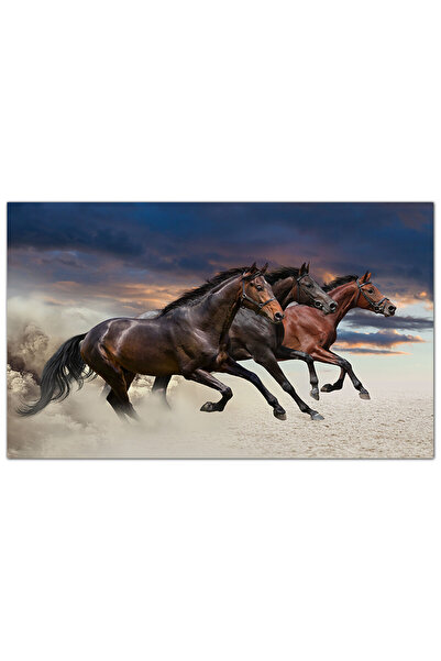 Generic لوحه جداريه كانفس - خيول تركض - 925