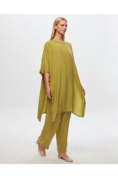 MISS DALIDA T24Y-8013 Cupro Panço OLİVE