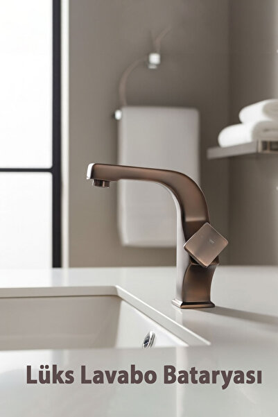 Badem10 Bronze Sink Faucet Aesthetic Design, Long-Lasting Elegant Durable Rustproof Metal Bathroom Faucet