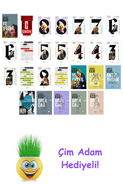 Alfa Yayınları Umberto Eco 26 Kitap Seti + Çim Adam Hediye