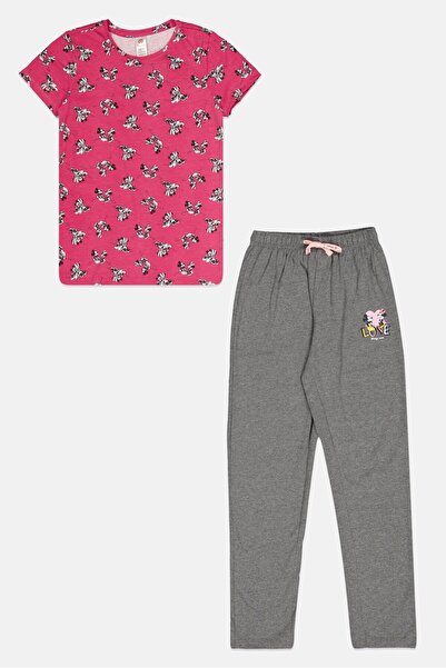 Zivame Rosaline x Kids Girl 2Pcs Mickey Mouse Print Pyjama Set, Multicolor