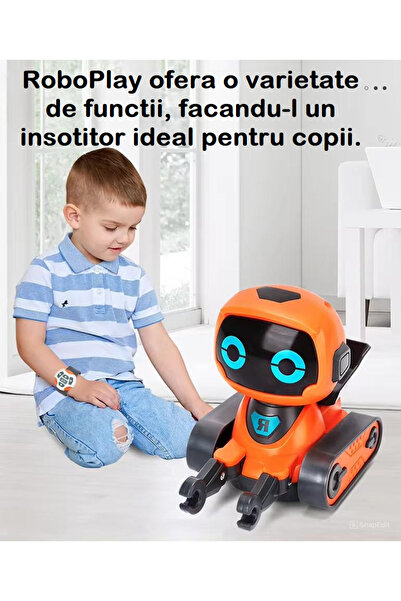 indiggo RoboPlay Smart Electronic Robot with Watch-Type Remote Control, Orange