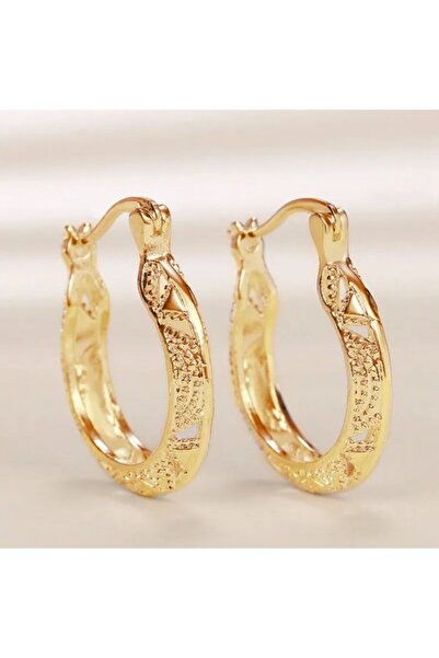 OEM Elegant Round Earrings in S925 Silver Plated with 14K Gold – Royal Shine and Eternal Refinement