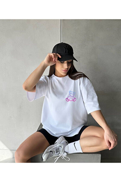 ASELİNDA Βαμβακερό μπλουζάκι με στάμπα αρκουδάκι με ειδικό σχέδιο