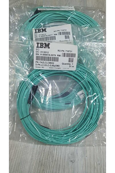 IBM Fiber Optik Patch Cord Kablo LC-LC DX Multi Mode OM3 31m