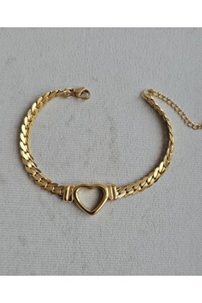 ismim bijuteri Steel Wicker Hollow Heart Bracelet