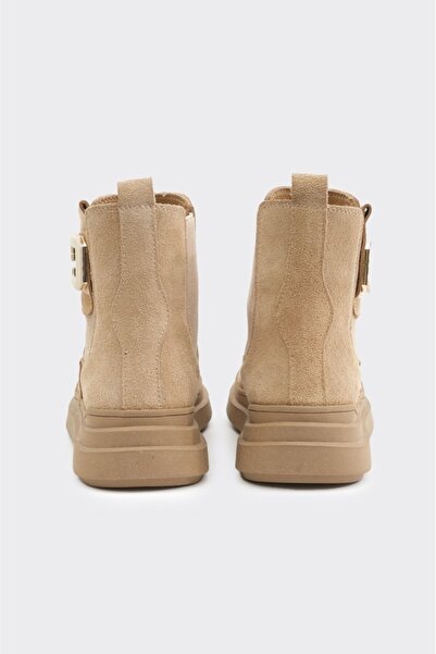 derinet Düz Taban Hakiki Deri Kadın Bot