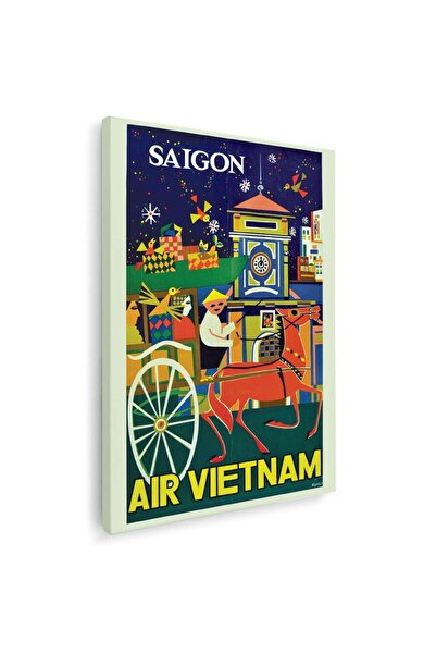 Tablou Canvas Tablou Saigon Air Vietnam vintage, cod 5424