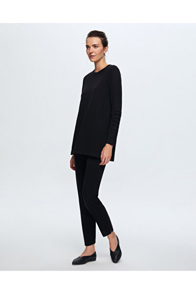 MISS DALIDA T24K-6008 Kolu Taşlı Tunik BLACK