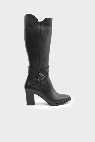 derinet Hakiki Deri Topuklu Kadın Çizme