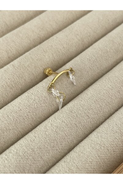 Sade Accessory İki Ucu Kristal Taşlı Piercing