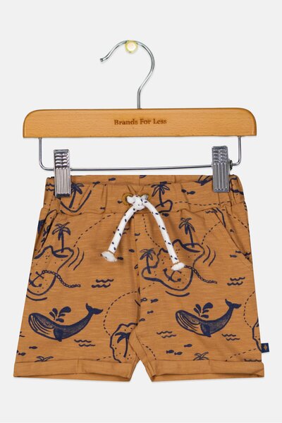 Feetje Toddlers Boy Allover Print Shorts, Brown
