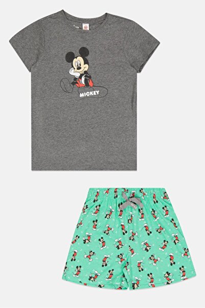Zivame x Disney Kids Girl 2 Pcs Graphic Print Top And Shorts Pajama Set, Multicolor