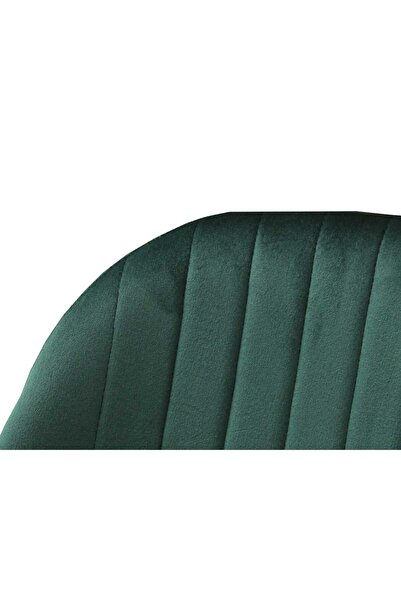 ARTA DOOR Set of 4 Opal Chairs Dark Green Metal Legs, Modern, Kitchen, Living Room, Bedrooms, Hallways, Textile