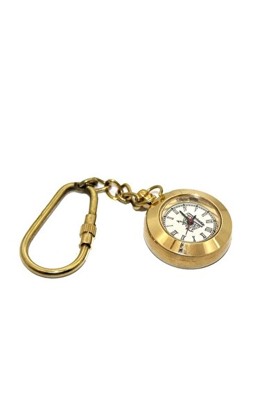 STUMBANNG سلسلة مفاتيح على شكل ساعة نحاسية