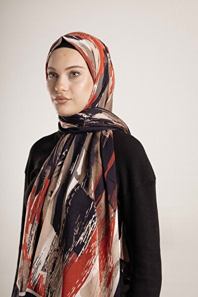 Akel Patterned Cotton Silk Shawl Pattern-4