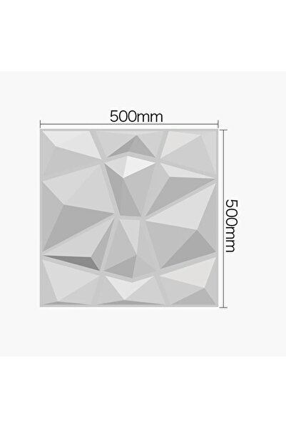 Renkli Duvarlar 1 м² (50 см x 50 см, 4 шт.) Білий 3D ABS PVC міцний стіновий панель з геометричним візерунком, який можна протирати