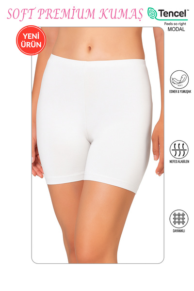 ÖZKAN underwear Özkan 27781 Women's Premium Fabric Modal Cotton Flexible Comfortable Mid-Length Above-Knee Short Leggings Shorts Boxer