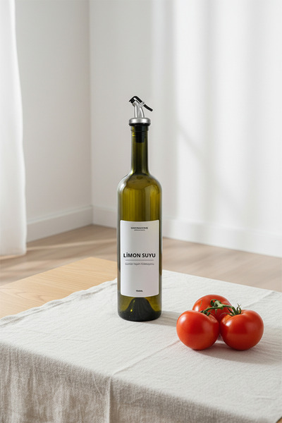 Simona Home 750ml Lemon Juice Bottle 750 ml Italian Glass Lemon Juice Sauce B...