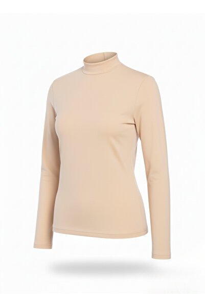 Hmd Women's Skin Color Cotton Stretchy Basic Bodysuit – Comfortable Fit for Everyday Wear