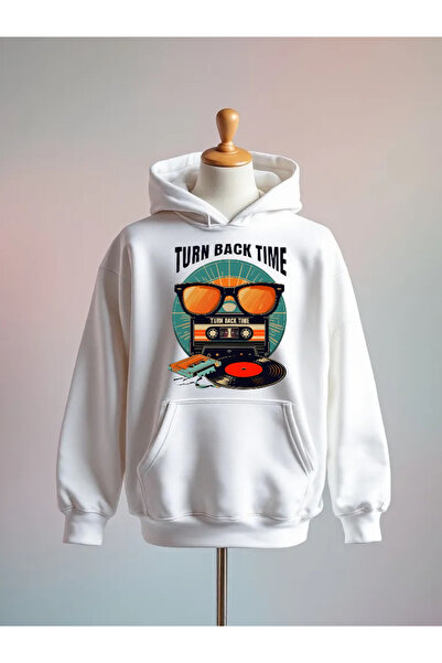 Vordevia سويت شيرت كبير الحجم مصنوع من القطن المطبوع بـ 3 خيوط من تيرن باك تايم