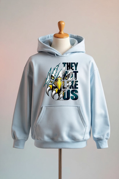 Vordevia سترة رياضية كبيرة الحجم مطبوعة بعبارة 'ليستونا مثلنا' مصنوعة من القطن بثلاثة خيوط