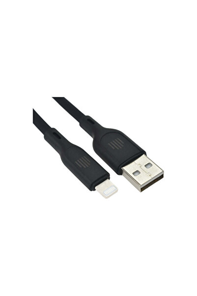 Dviced USB-A to Lightning silicone data cable, 1.25 m, Black