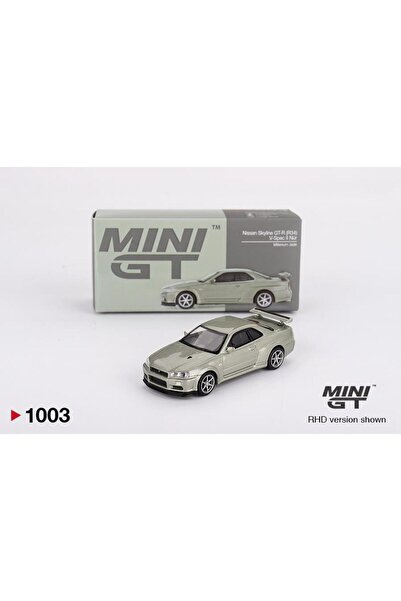 mini gt Nissan Skyline GT-R (R34) V-Spec II Nür Millenium Jade 1003