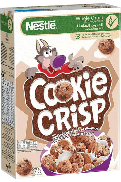 Nestle حبوب كوكيز كريسب 375 جرام، علبة من 12 قطعة