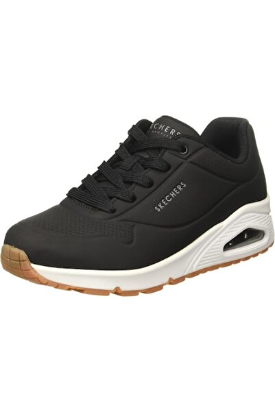 SKECHERS , Uno Stand On Air eco-leather sports shoes, Black, size 35.5