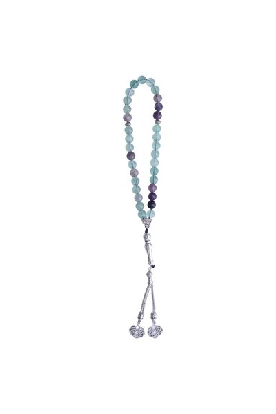 Zeynep Büyükbay Fluorite Natural Stone Prayer Beads 33 Pieces