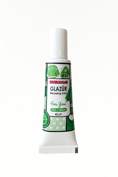 ŞEKER & SUGAR Süsleme Glazür Icing Yeşil 40 gr.