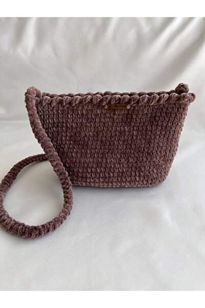 CreativeCraft Örgü Çanta, Peluş Çanta, Omuz Çantası