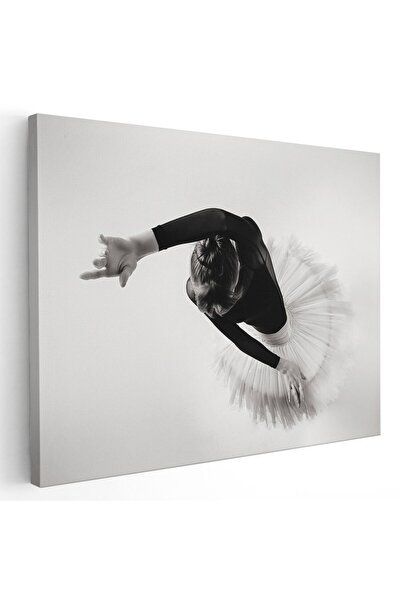 Tablou Canvas Tablou balerina pozitie dans, alb, negru, cod 1926