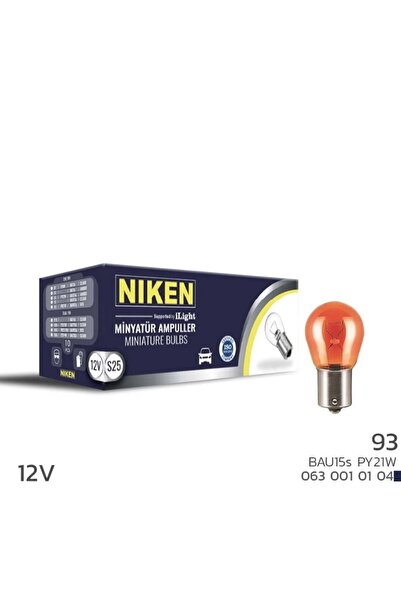 Niken 12V 93 Ampul YT (PY21W) Amber BAU15S (10'lu)