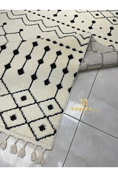 SEYRAN HALI Matta-2022-siyah Hav Toz Vermez Yumuşak Dokulu Etnik Desenli Iska...