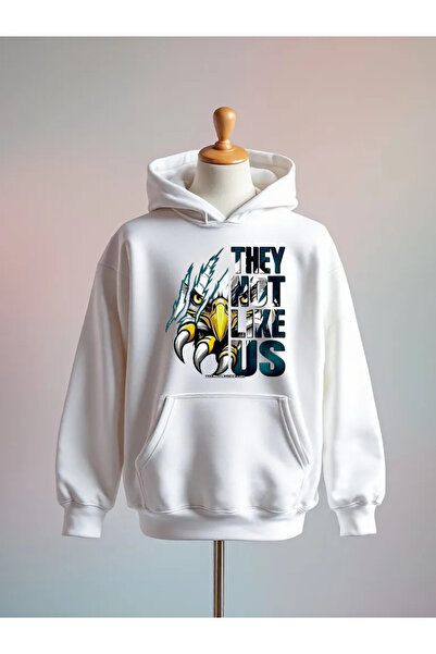 Vordevia سترة رياضية كبيرة الحجم مطبوعة بعبارة 'ليستونا مثلنا' مصنوعة من القطن بثلاثة خيوط