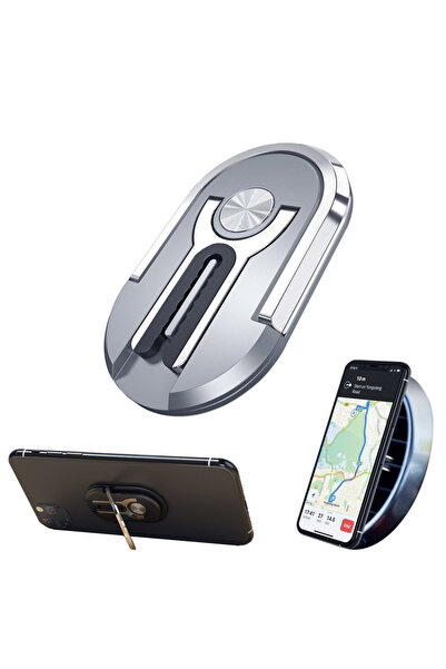 Other Suport multifuncțional pentru inel de deget și orificiu de aerisire pentru telefon (argintiu)