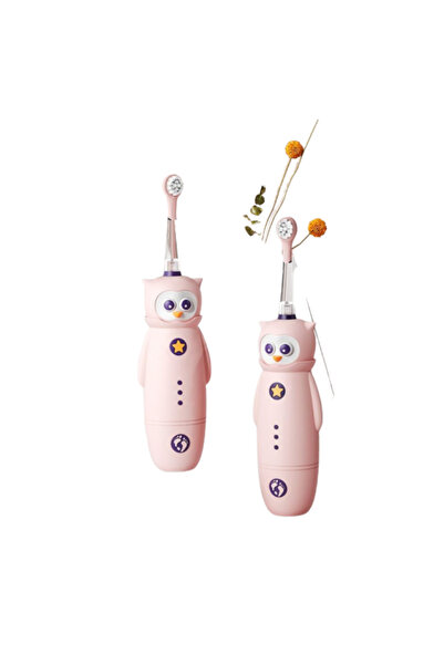 LITTLE ANGEL - فرشاة أسنان كهربائية للأطفال بتصميم كرتوني - وردي