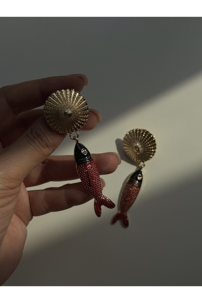 YOUES JEWELRY ÇELİK Balık Marka Model Kadın Küpe