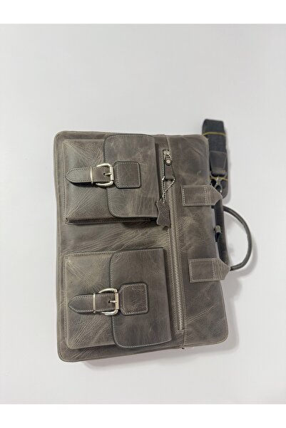 Nevgiss Aksesuar Real Leather Laptop Bag with Shoulder Strap and Compartments (up to 16 Inches)