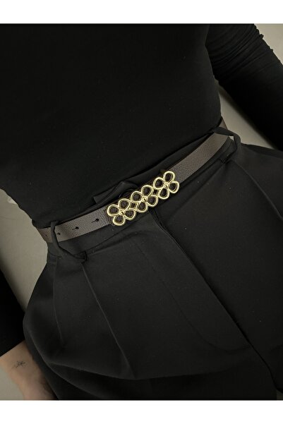 LİA KEMER حزام نسائي من ماركة Mythic Papatya Gold Tokalı، حزام خصر، حزام للسترة، حزام للملابس، حزام للبنطلون