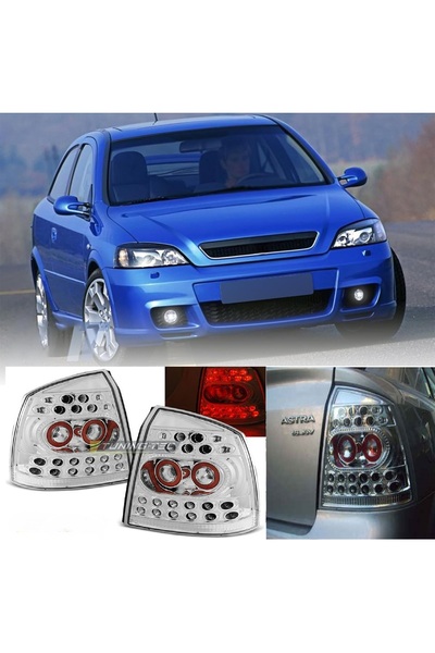 X POWER TUNİNG OPEL ASTRA G 1998-2004 3-5 KAPI H.B KROM LEDLİ ARKA STOP LAMBASI