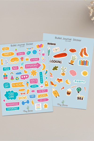 tinystoriestr Set de stickere pentru jurnal și album foto