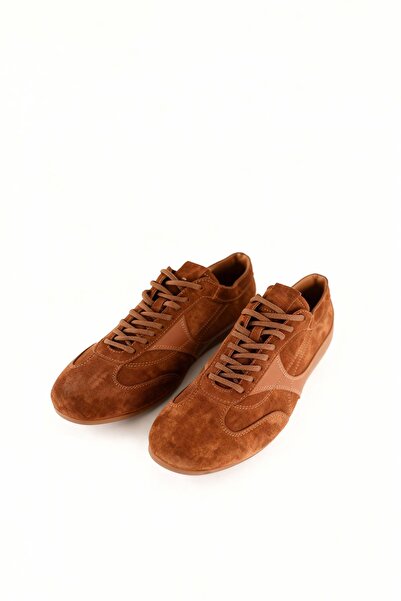 GIESTO Partial Leather Taba Shoes