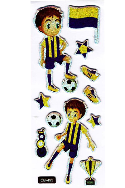 Limmy ملصق ملصق منقوش لدفتر التخطيط (cb493) مقاس 16 × 7 سم - كرة قدم باللون ا...